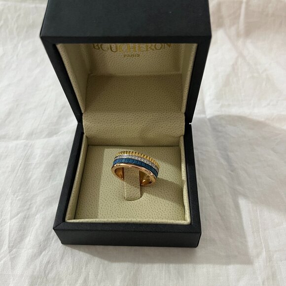 Boucheron Jewelry - Boucheron Multi - Tone Diamond - Inlaid Band Ring